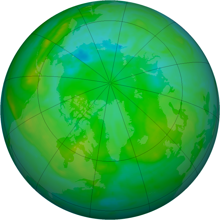 Arctic ozone map for 18 July 2008